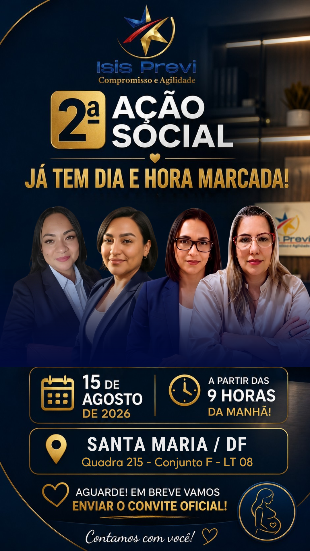 Equipe responsável pela ação em Santa Maria